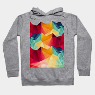 Geometric Color Mountains Hoodie